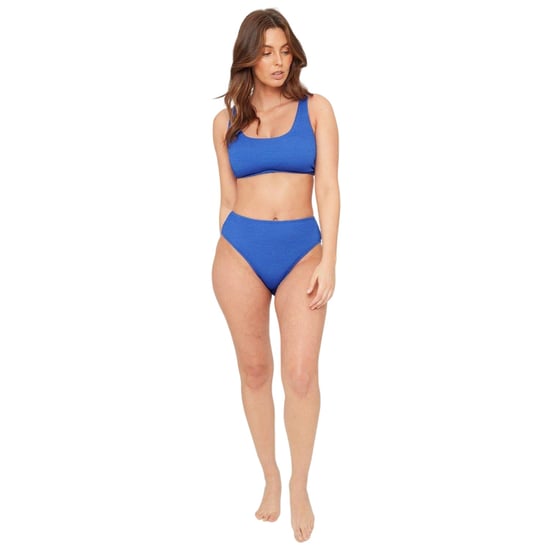 Be You Bikinibroekje met textuur en hoge taille voor dames/dames (Kobalt) - Image 1
