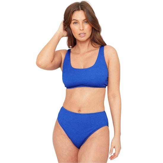 Be You Bikinibroekje met textuur en hoge taille voor dames/dames (Kobalt) - Image 2