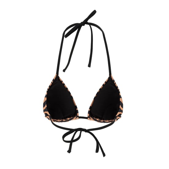 SoulCal Womens/Ladies Tiger Print Tie Back Bikini Top (Black/Brown) - Image 2
