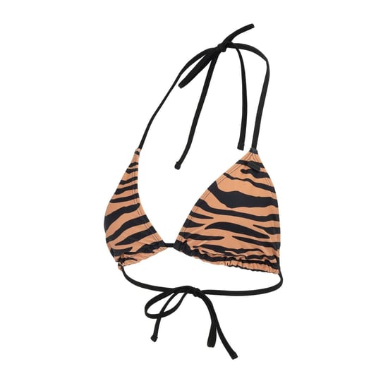SoulCal Womens/Ladies Tiger Print Tie Back Bikini Top (Black/Brown) - Image 3