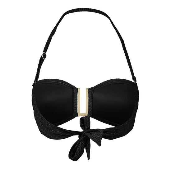 Biba Bikinitop voor dames met gouden details en strik aan de achterkant (Zwart) - Image 2