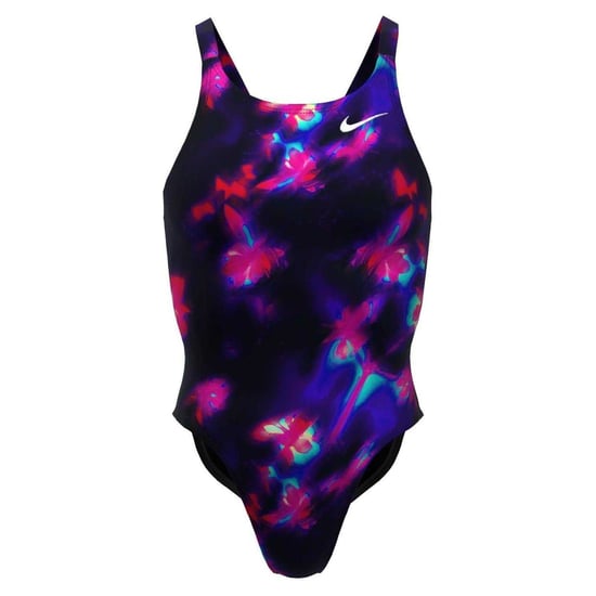 Nike Womens/Ladies Floral Pattern One Piece Swimsuit (Black) - Image 1
