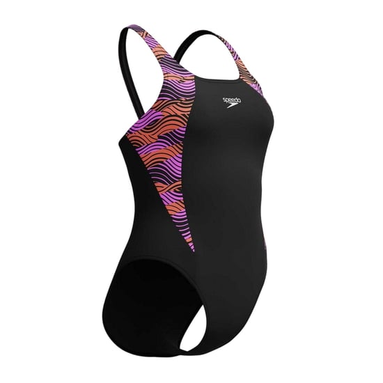 Speedo Womens/Ladies Splice One Piece Swimsuit (Black/Pink) - Image 3