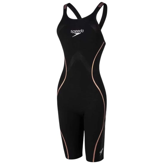 Speedo Intent Streamline eendelig zwempak voor dames (Zwart/Goud) - Image 1