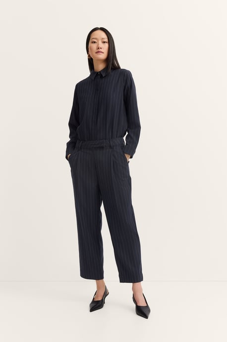 Bugatti Damen Bundfaltenhose mit Nadelstreifen und Stretch - Image 4
