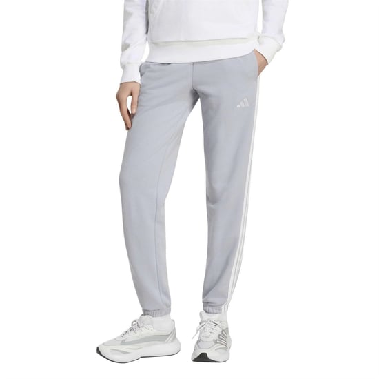 Women's adidas Fleece Joggers in Halo Silver/Whi - Image 2