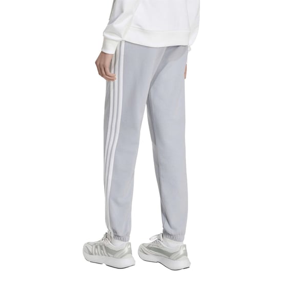 Women's adidas Fleece Joggers in Halo Silver/Whi - Image 3