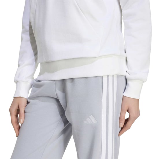 Women's adidas Fleece Joggers in Halo Silver/Whi - Image 4