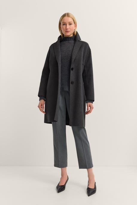 Bugatti Damen Reverskragen Mantel mit Knopfleiste und aus weichem Woll-Mix - Image 4