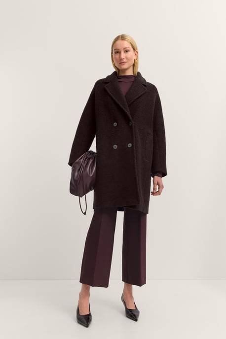 Bugatti Damen Wollmantel im Regular Fit und Oversized-Optik mit Reverskragen - Image 4