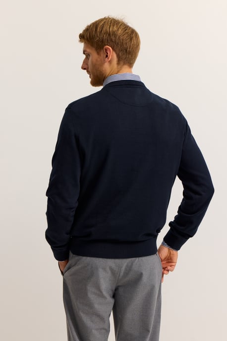 Bugatti Herren Trui met ronde hals Basic Essential van puur katoen - Image 2