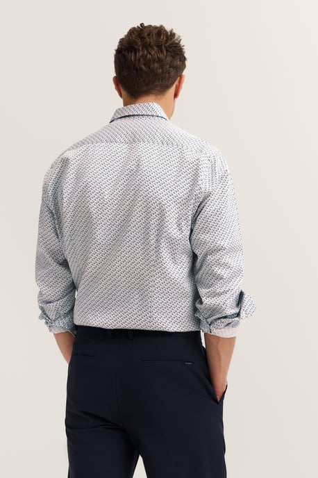 Bugatti Herren Vrijetijdsshirt met lange mouwen en kleine print - Image 2