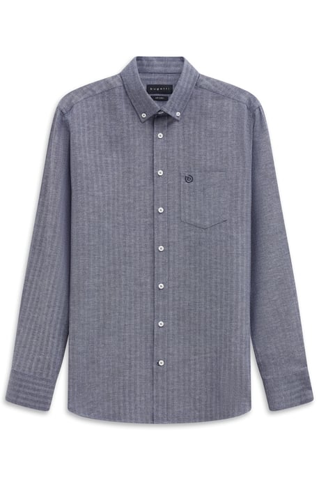 Bugatti Herren Vrijetijdsshirt met lange mouwen in modern fit met button-down kraag - Image 3