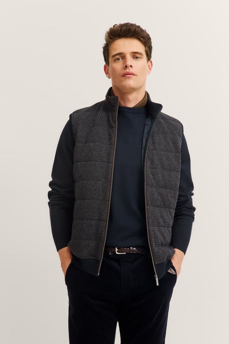 Bugatti Herren Sweatvest met opstaande kraag van een katoenmix - Image 1