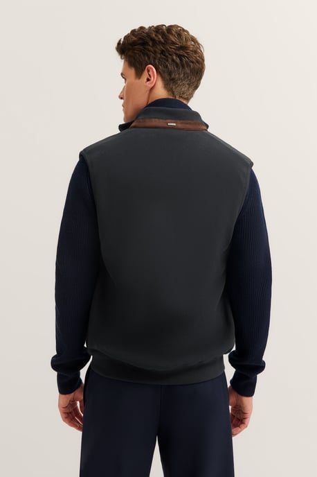 Bugatti Herren Gewatteerd vest met ritssluiting en gemaakt van een katoenmix - Image 2