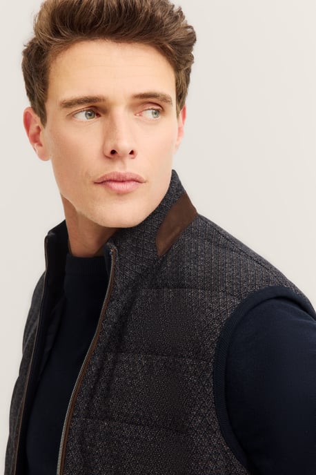 Bugatti Herren Sweatvest met opstaande kraag van een katoenmix - Image 4