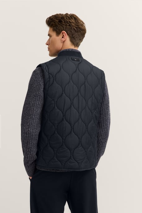 Bugatti Herren Gewatteerd vest Regular Fit met golvend stiksel - Image 2