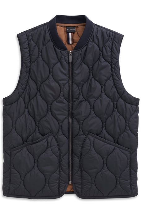 Bugatti Herren Gewatteerd vest Regular Fit met golvend stiksel - Image 3
