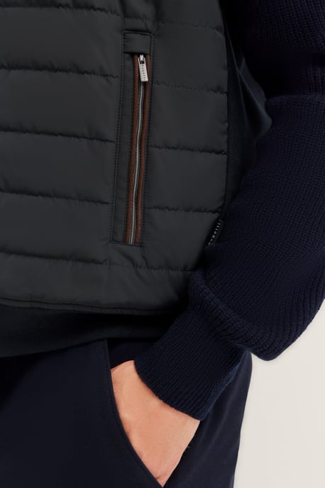Bugatti Herren Gewatteerd vest met ritssluiting en gemaakt van een katoenmix - Image 4