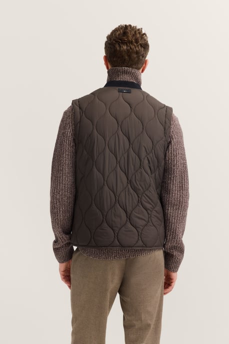 Bugatti Herren Gewatteerd vest Regular Fit met golvend stiksel - Image 2