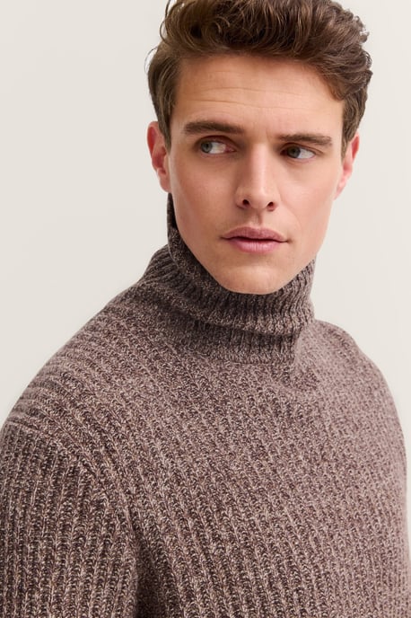 Bugatti Herren Rollkragen Pullover Grobstrick aus einem Wollmix - Image 4