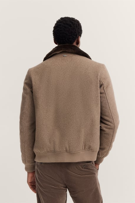 Bugatti Herren Wollen blouson met afneembare kraag van imitatiebont - Image 2