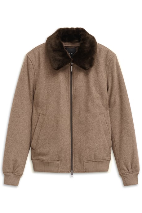 Bugatti Herren Wollen blouson met afneembare kraag van imitatiebont - Image 3