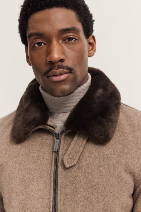 Bugatti Herren Wollen blouson met afneembare kraag van imitatiebont - Image 5