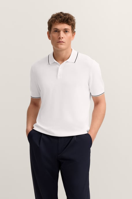 Bugatti Herren Gebreide polo met korte mouwen aangenaam zacht en tijdloos ontwerp - Image 1