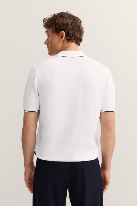 Bugatti Herren Gebreide polo met korte mouwen aangenaam zacht en tijdloos ontwerp - Image 2