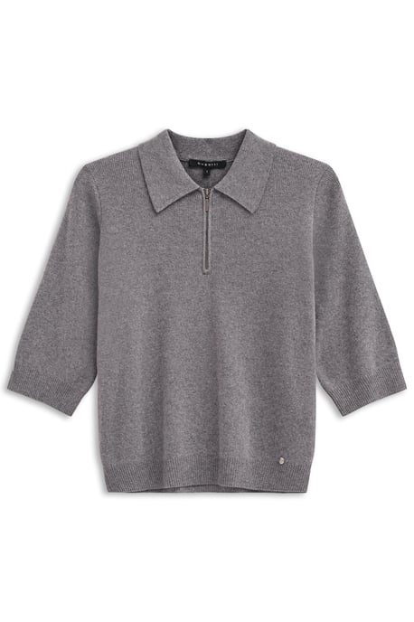 Bugatti Damen Strick Polo kurzarm mit Reißverschluss & Hemdkragen - Image 3