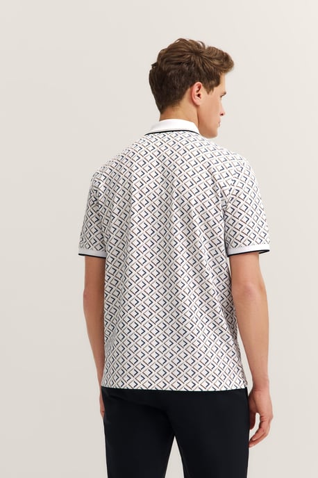 Bugatti Herren Polo shirt met korte mouwen en ruitjespatroon - Image 2