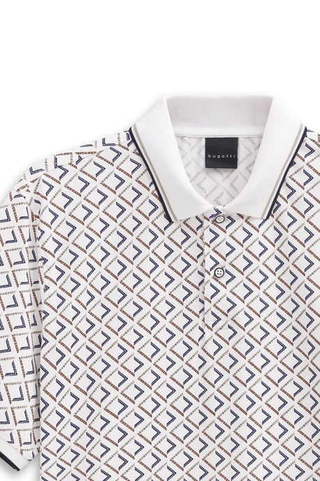 Bugatti Herren Polo shirt met korte mouwen en ruitjespatroon - Image 5