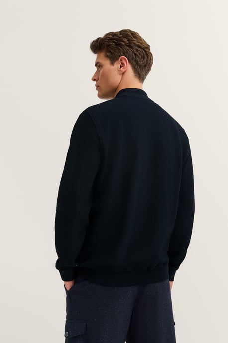 Bugatti Herren Sweatjack met collegekraag en ritssluiting - Image 2
