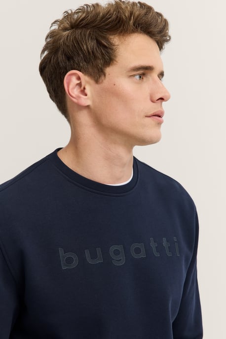 Bugatti Herren Sweatshirt met ronde hals in modern fit van een katoenmix - Image 4