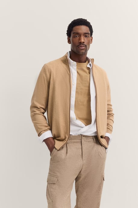 Bugatti Herren Strickjacke mit Reißverschluss und Stehkragen - Image 1