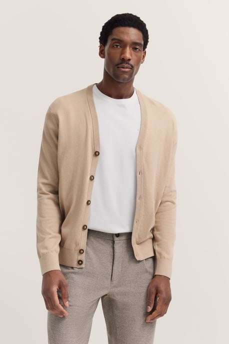Bugatti Herren Cardigan mit V-Ausschnitt aus Baumwolle-Kaschmir - Image 1