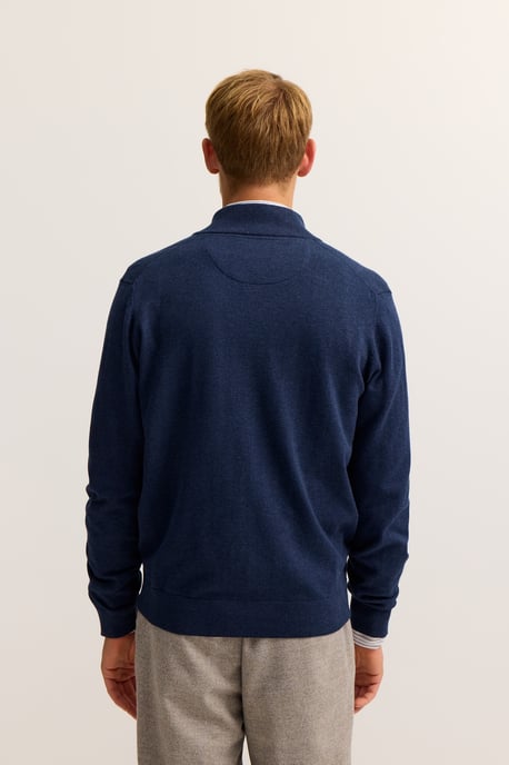 Bugatti Herren Strickjacke aus Baumwolle mit Stehkragen - Image 2