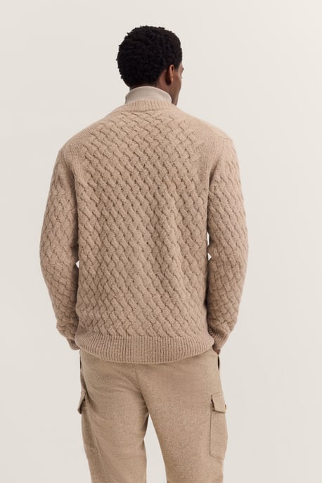 Bugatti Herren Cardigan mit V-Ausschnitt & Flechtoptik - Image 2