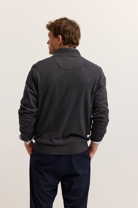 Bugatti Herren Strickjacke aus Baumwolle mit Stehkragen - Image 2