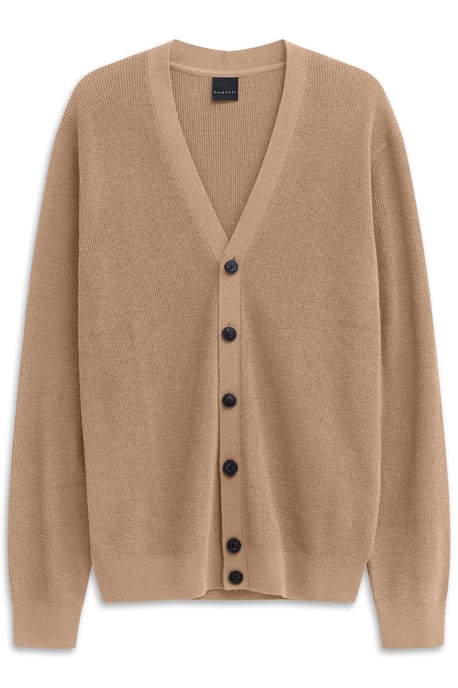 Bugatti Herren Cardigan mit V-Ausschnitt und Ripp-Struktur - Image 3