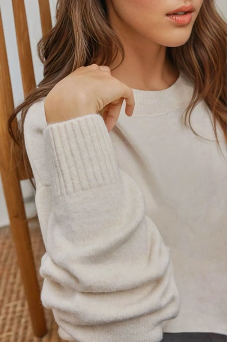 Cozy Crew Neck Knit Sweater - Image 3
