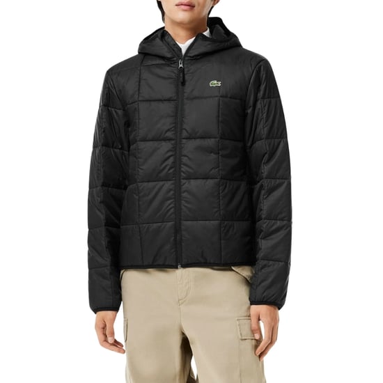 Lacoste Waterproof Logo Hooded Black Puffer Jacket - Image 4