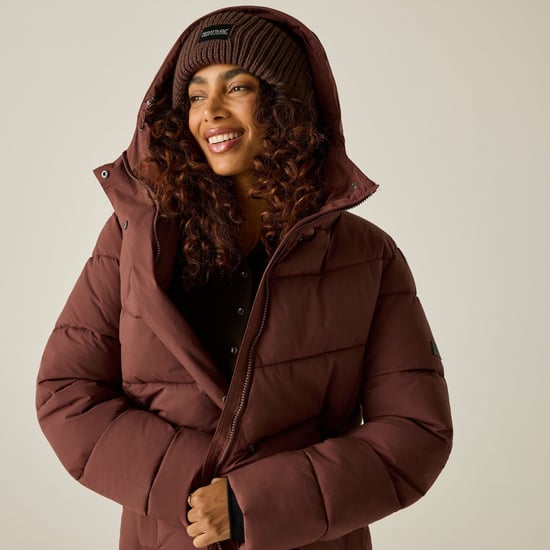 Regatta Womens/Ladies Eloria Long Length Padded Jacket (Dark Cherry) - Image 4