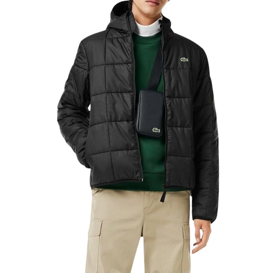 Lacoste Waterproof Logo Hooded Black Puffer Jacket - Image 6