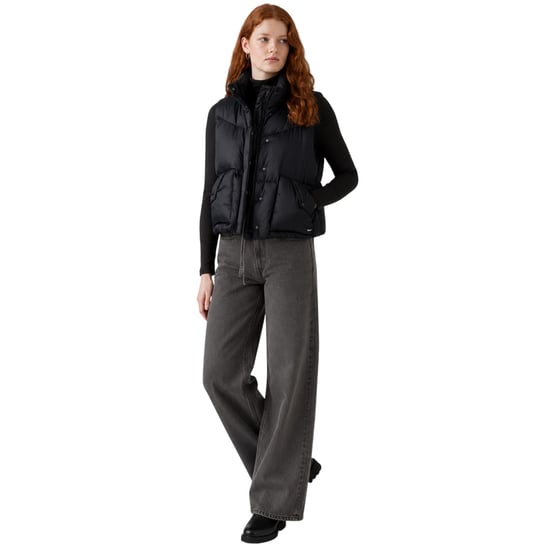 Levis Womens/Ladies Western Bubble Gilet (Black) - Image 1