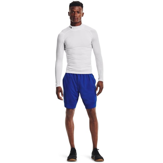 Under Armour HeatGear-basislaagshirt voor heren met hoge kraag, raglanmouwen en lange mouwen (Wit) - Image 1