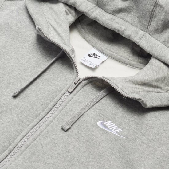 Nike Club Fleece Pullover Full Zip Grey Hoodie - Image 5
