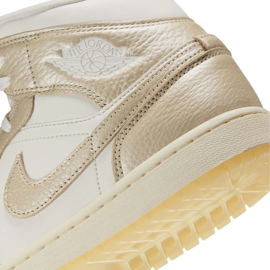 Nike Air Jordan 1 Mid Se Metallic Team Gold Sneakers - Image 5
