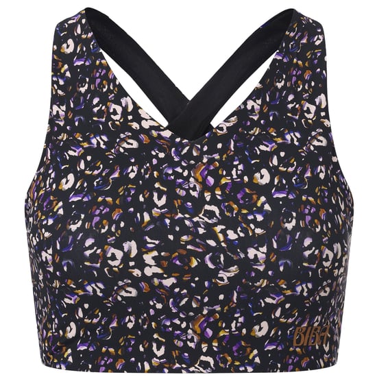 Biba Sportbeha voor dames met V-hals en luipaardprint uit de Move-collectie (Zwart) - Image 1